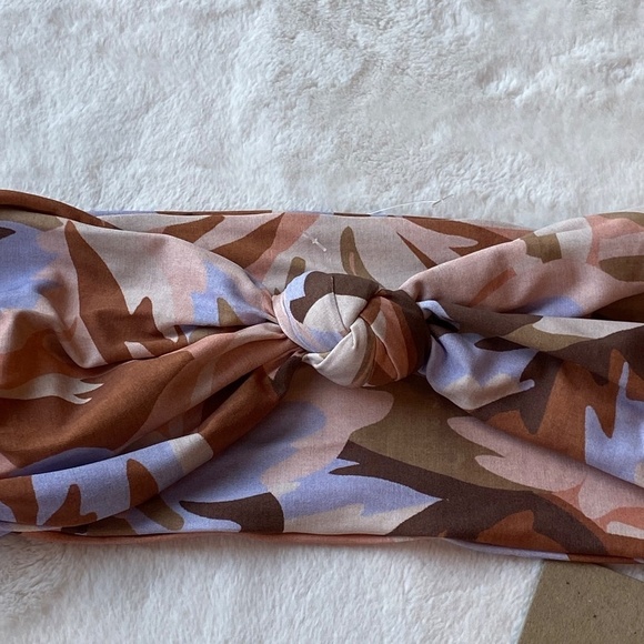 New! Stone Fox Swim lele knotted bandeau top pastel petal 19660 - Picture 9 of 11